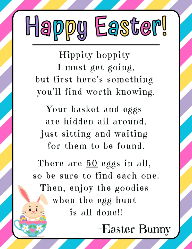 Letter From Easter Bunny Printable