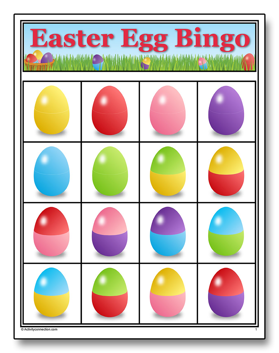 Easter Egg Picture Bingo Printable Activity Connection
