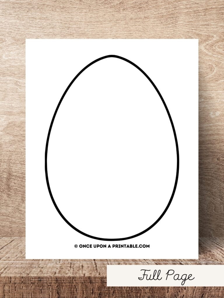 Egg Outline Printable