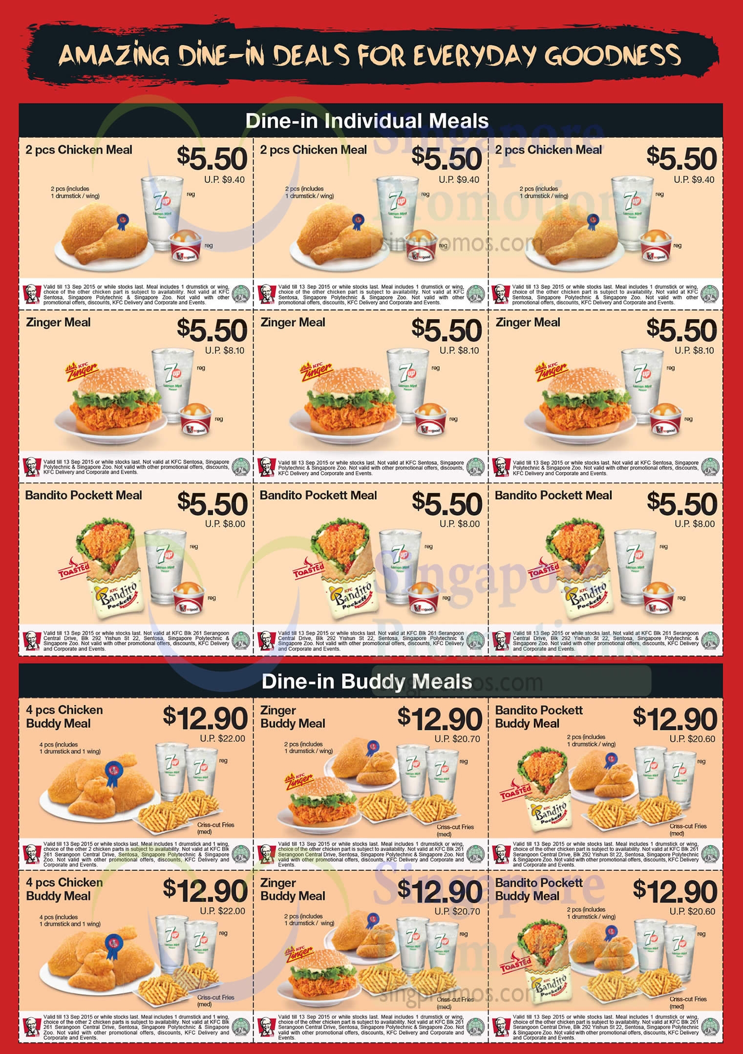 EXPIRED KFC Dine in amp Takeaway Discount Coupons 17 Aug 13 Sep 2015
