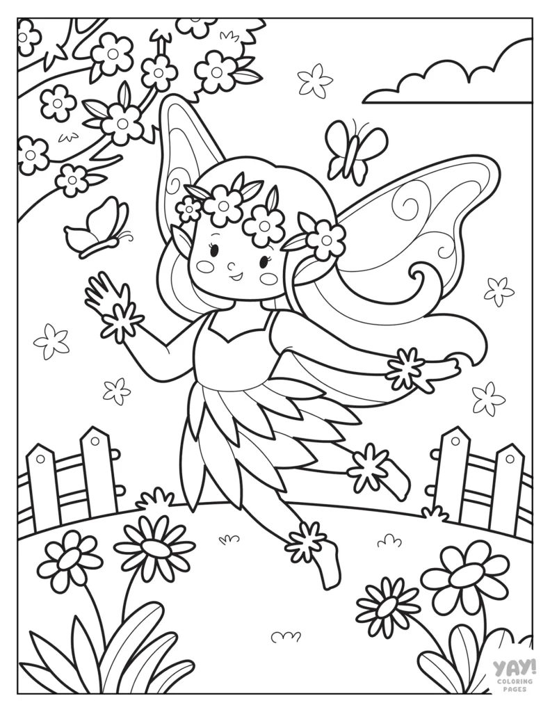 Fairy Colouring Pages Printable