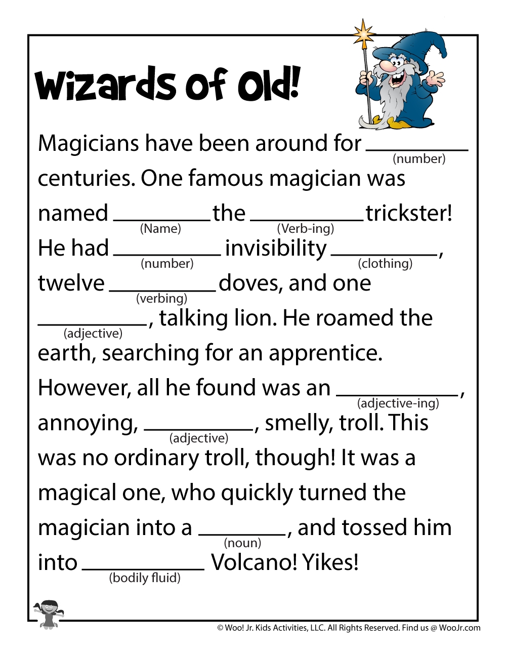 Fairy Tales Ad Libs For Kids Woo Jr Kids Activities 