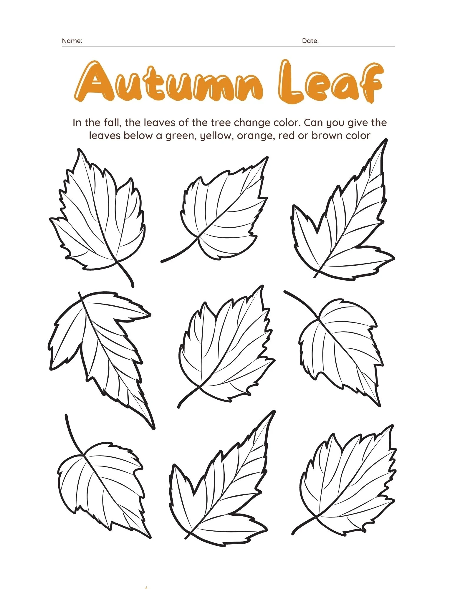 Fall Coloring Printables