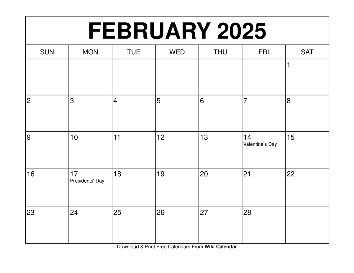 February 2025 Calendar Printable Templates amp More