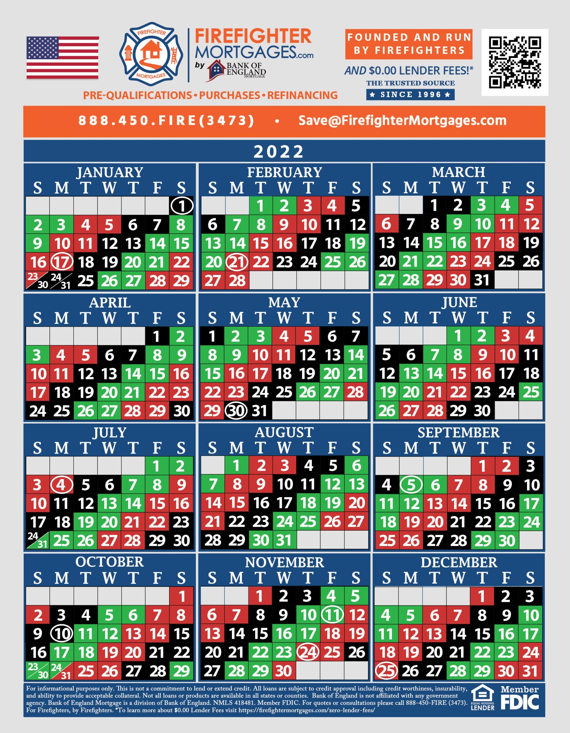 Firefighter Shift Calendars 2024 Get Yours Now 
