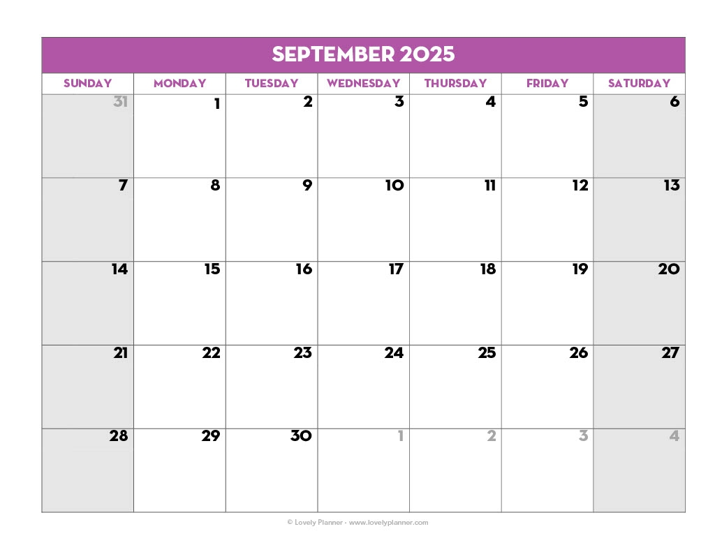 2025 26 Blank Calendar Printable Free