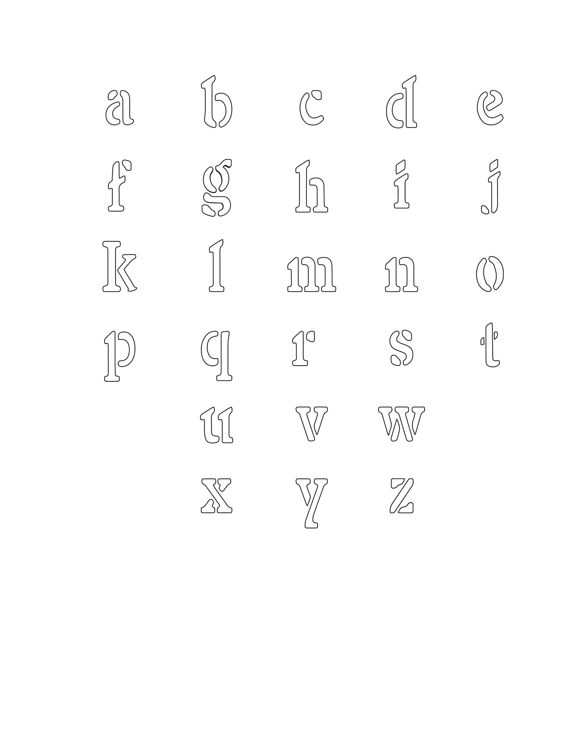 Printable Stencils Letters
