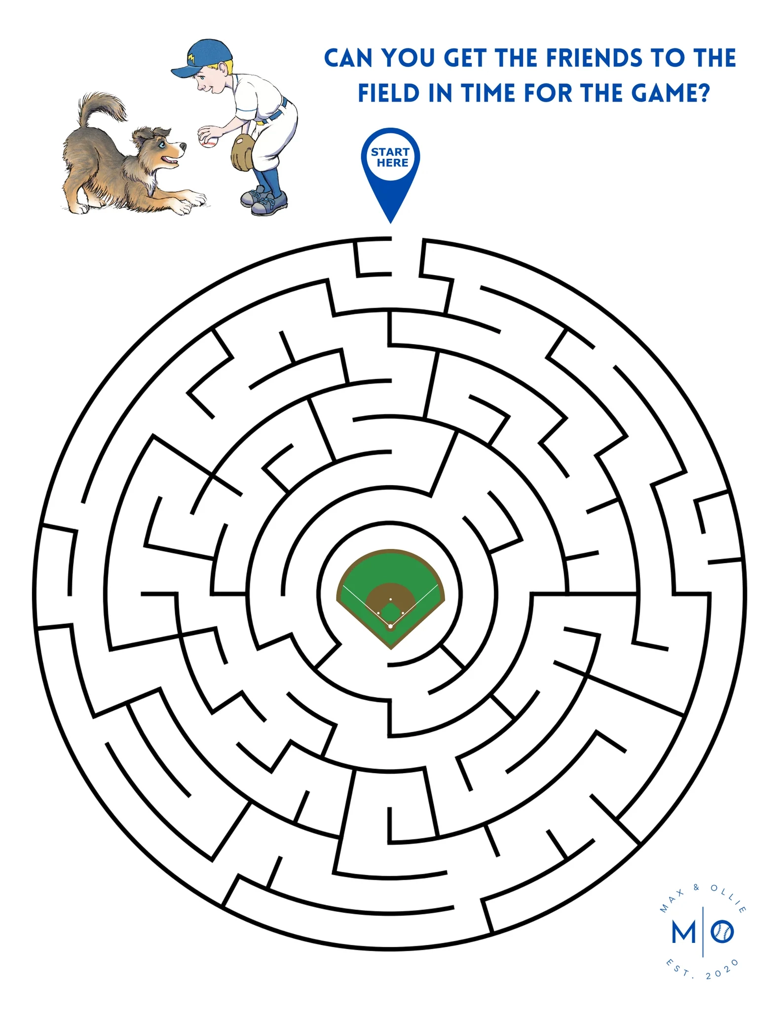 Free Printable Baseball Activity Sheets For Kids Max amp Ollie