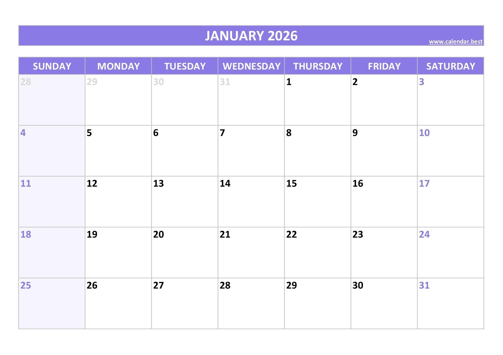 Free Printable Calendars 2025 amp 2026 Plan Ahead amp Stay 