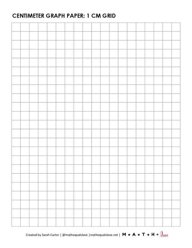 Graph Paper Printable 1cm