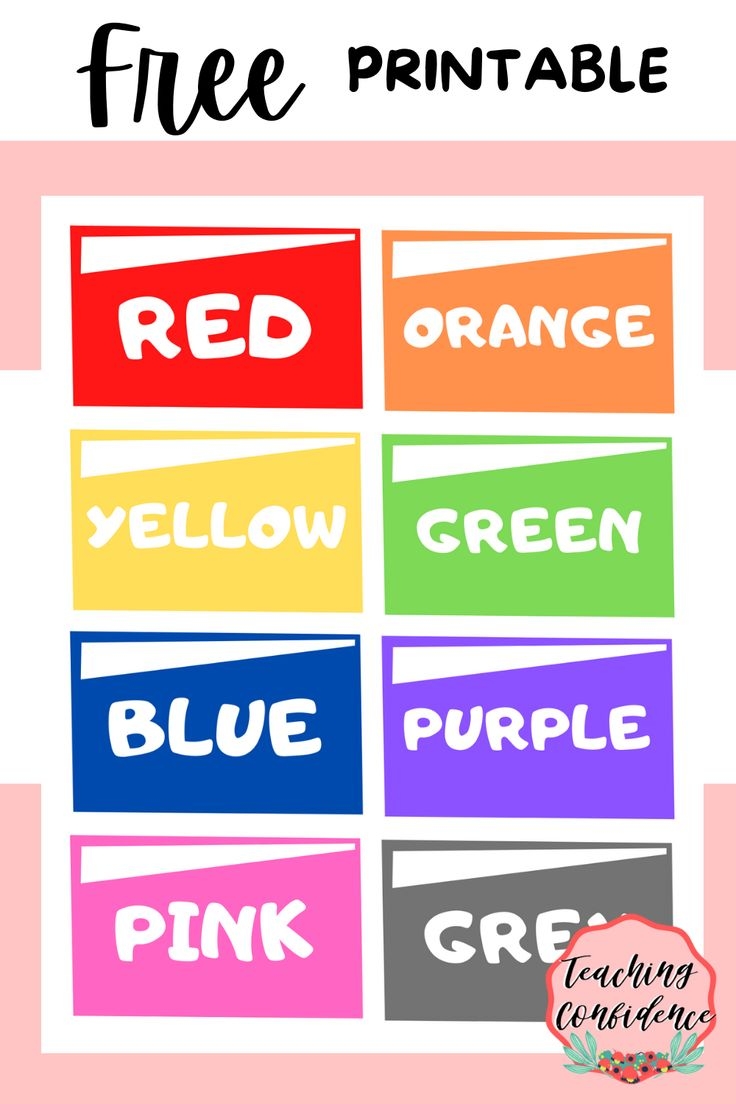 FREE Printable Color Labels For Classrooms