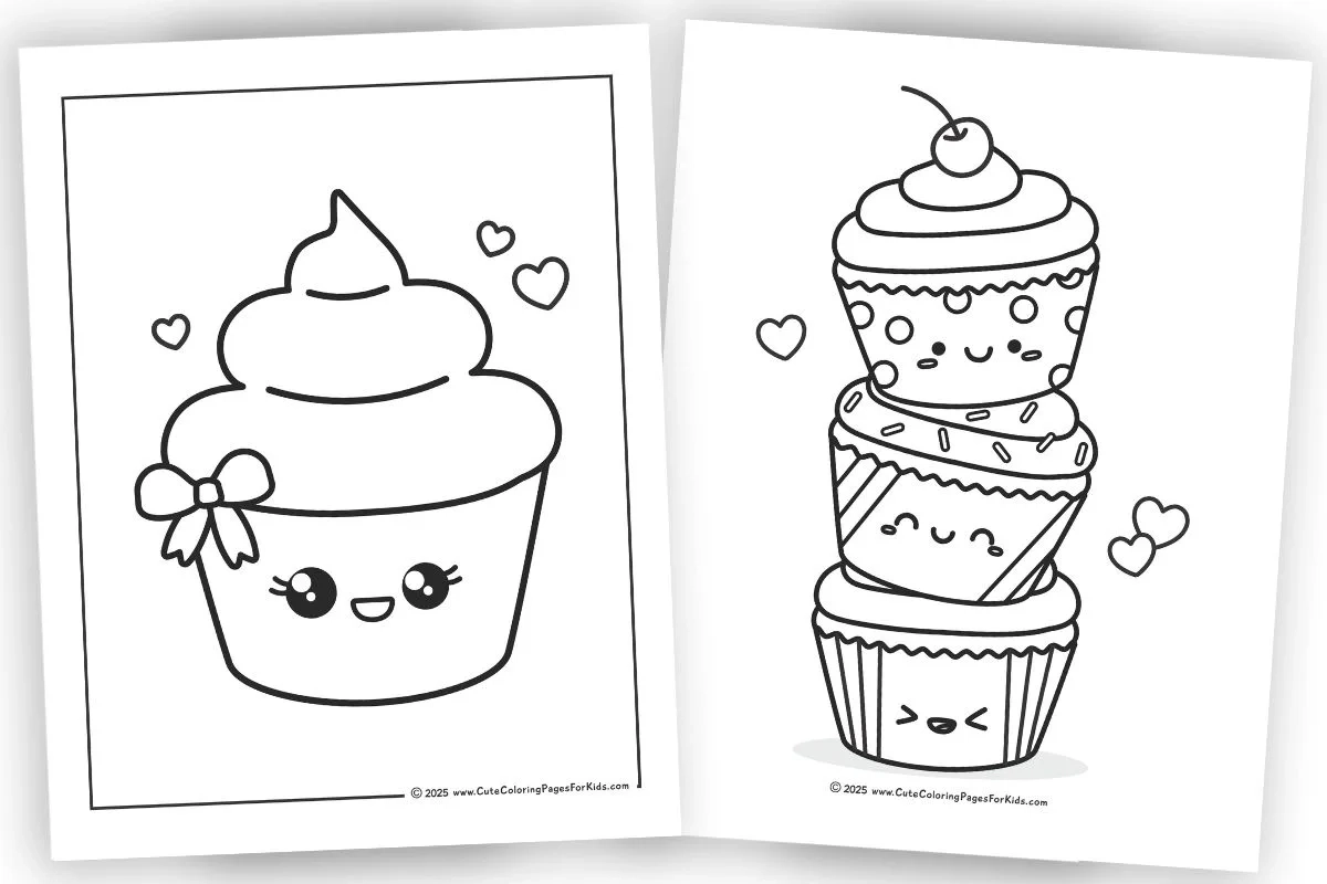 Printable Coloring Pages Cupcakes