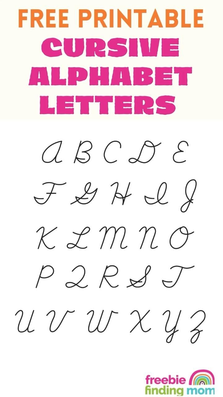 Printable Alphabet Letters In Cursive