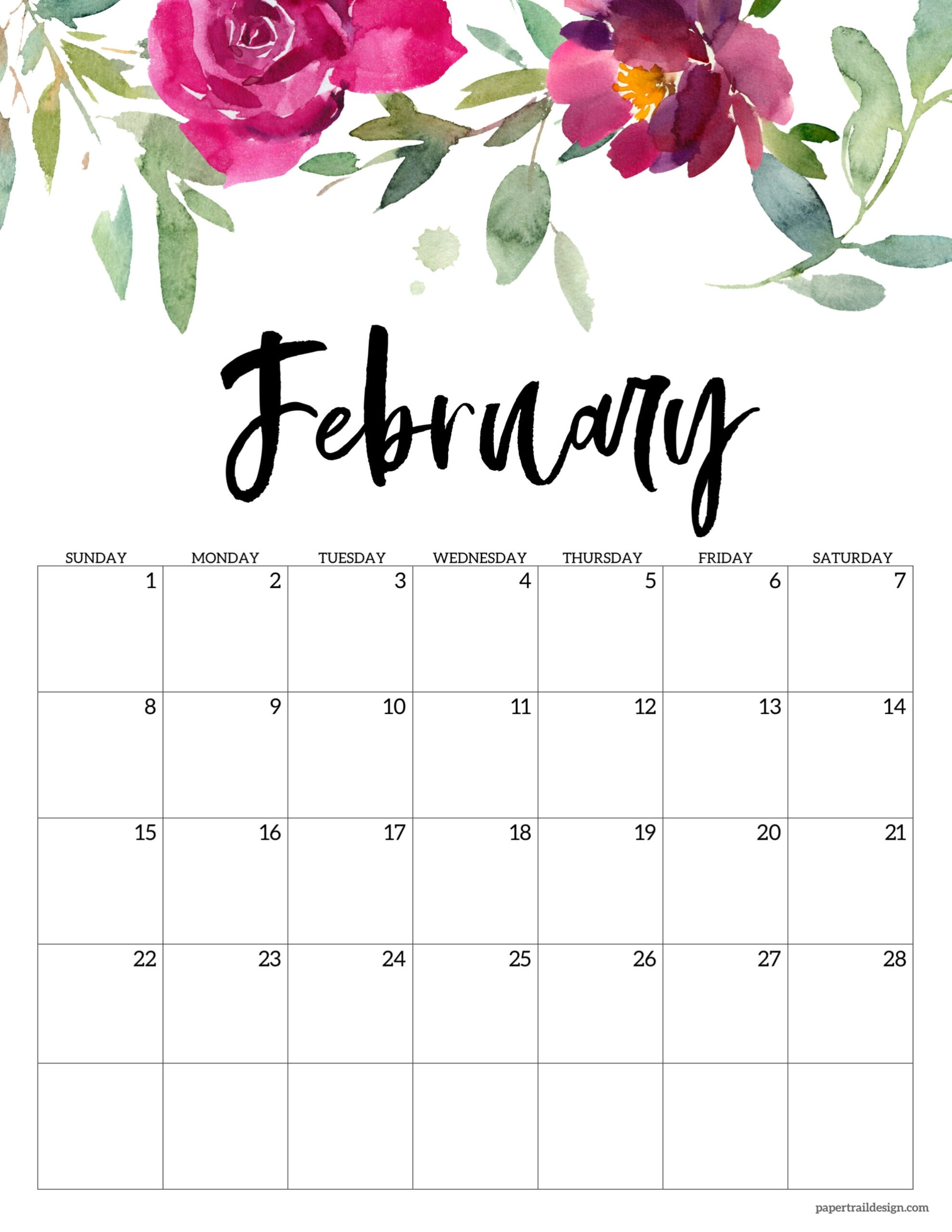 Monthly Printable Calendar 2026