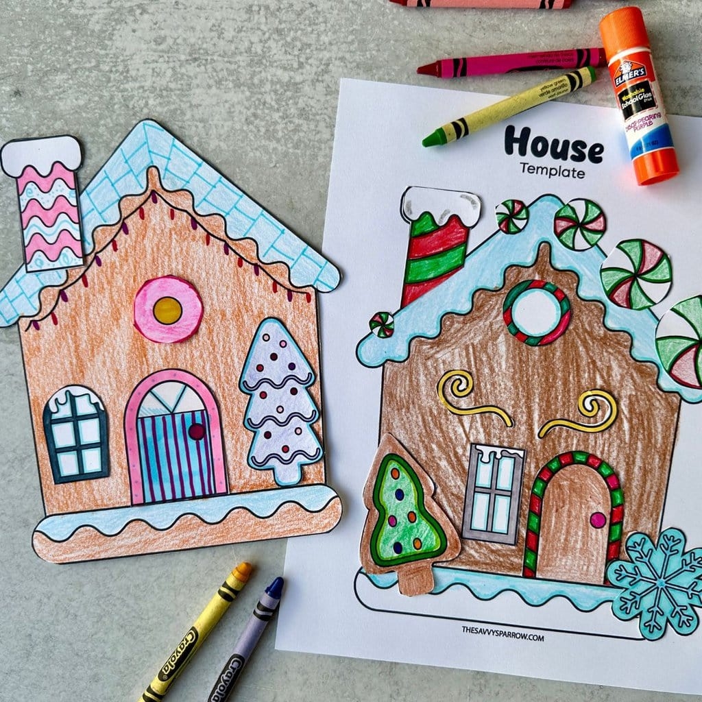 Printable Template For Gingerbread House
