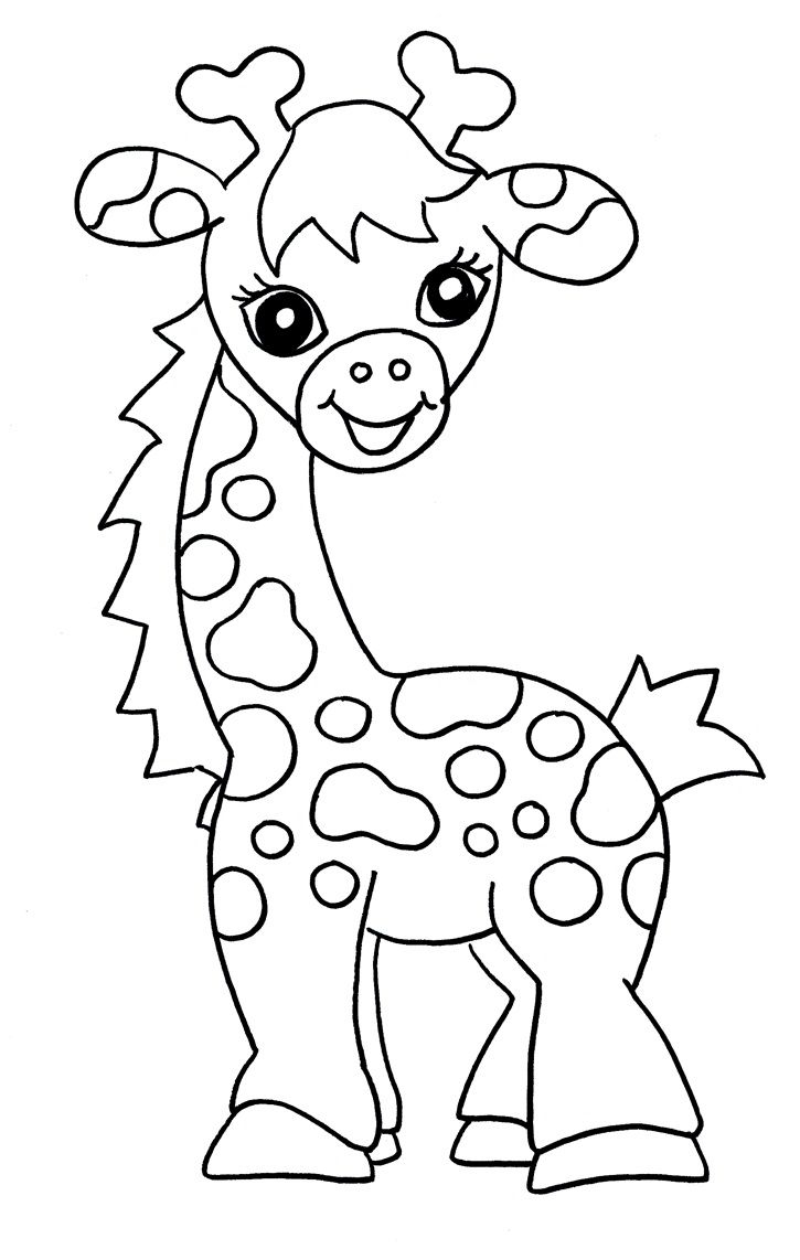 Printable Giraffe Coloring Pictures