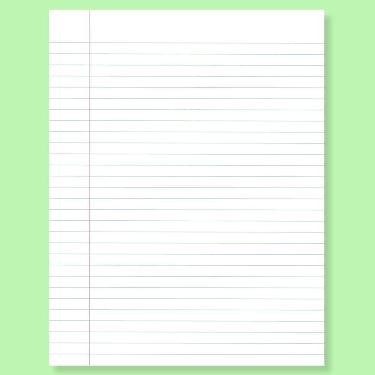 Wide Lined Paper Printable