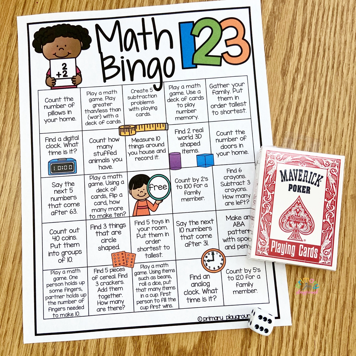 Free Printable Math Bingo Primary Playground