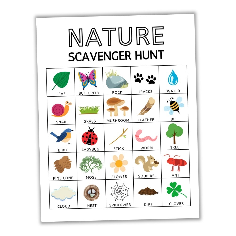 Free Printable Nature Scavenger Hunt For Kids The Craft at Home 