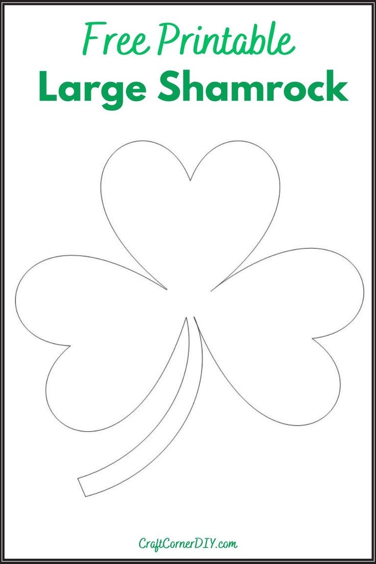 Large Shamrock Printable Free