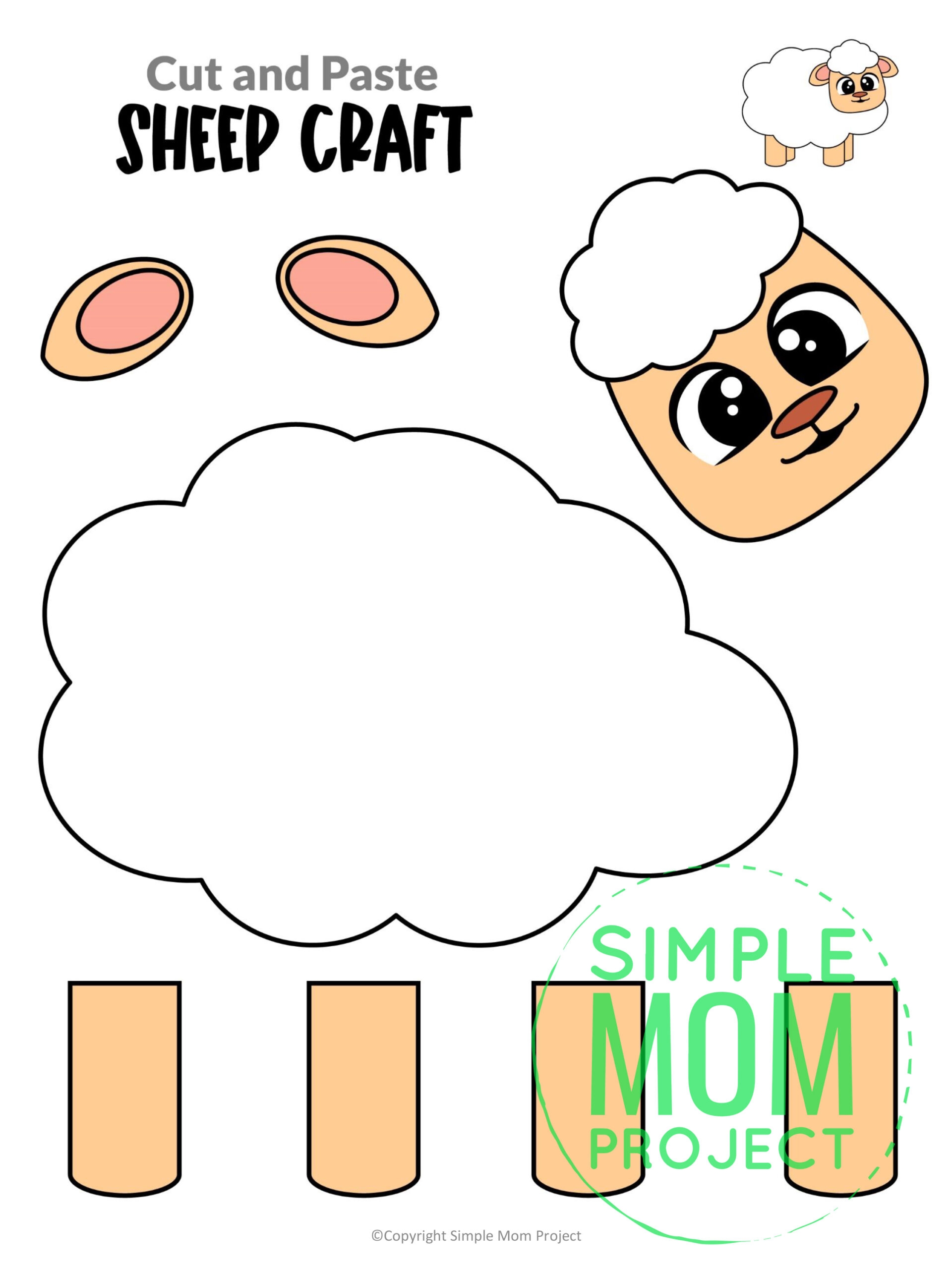 Sheep Template Printable
