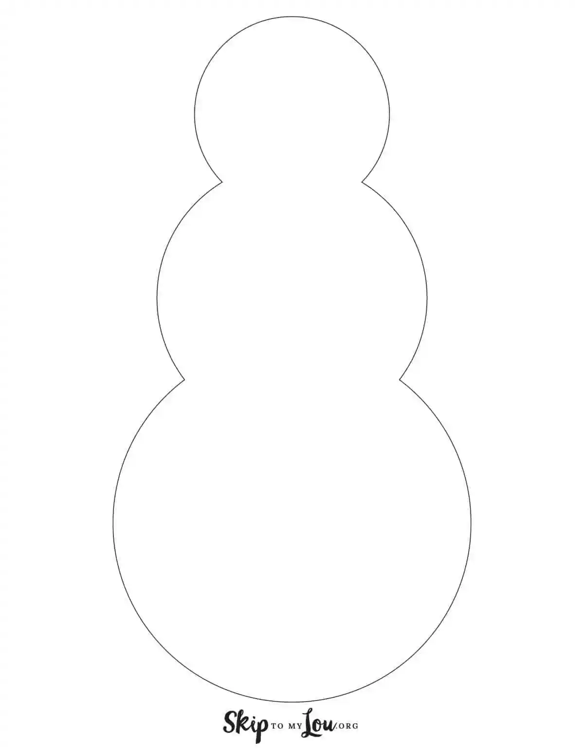 Snowman Template Printable Free