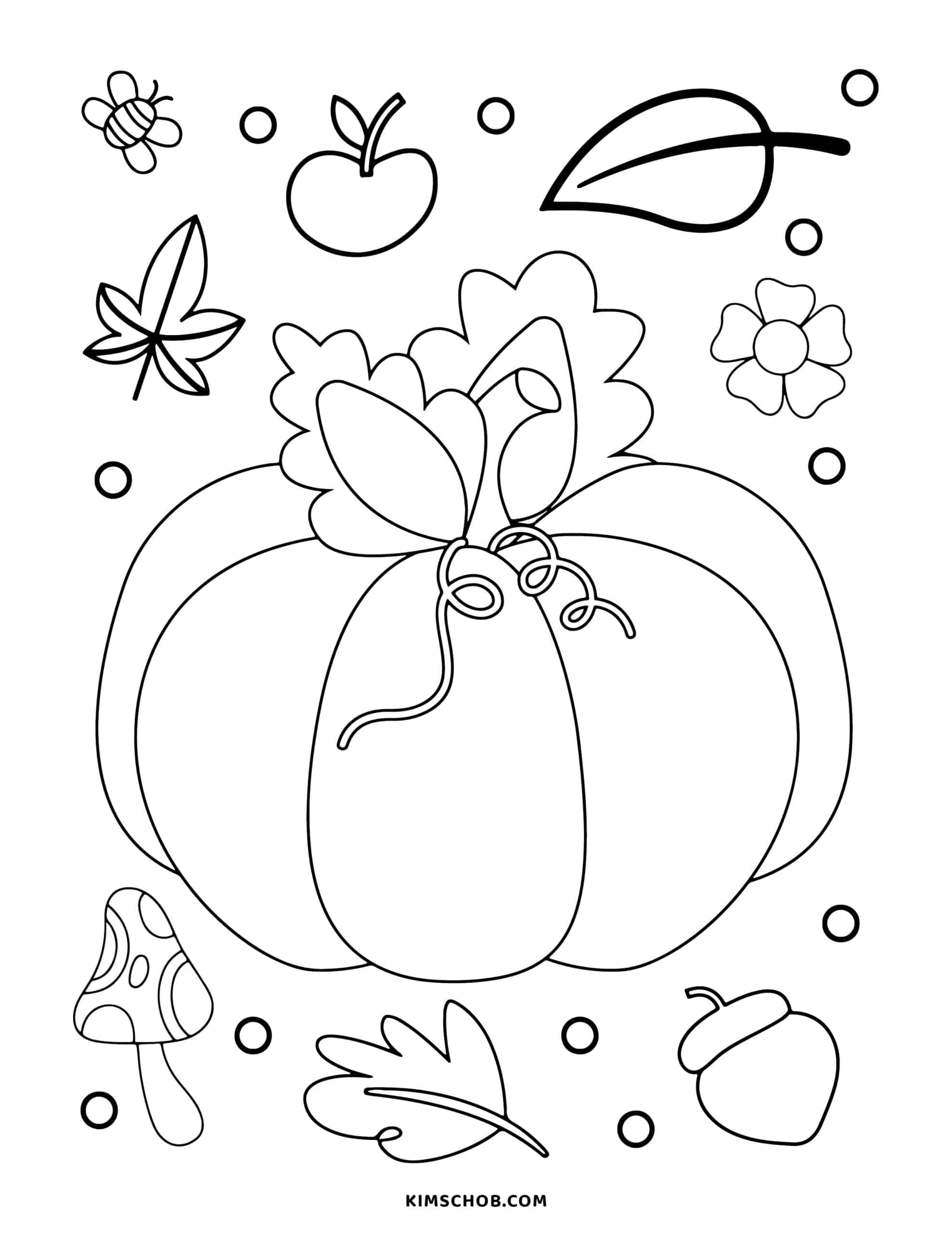 Printable Pumpkin Color Sheets