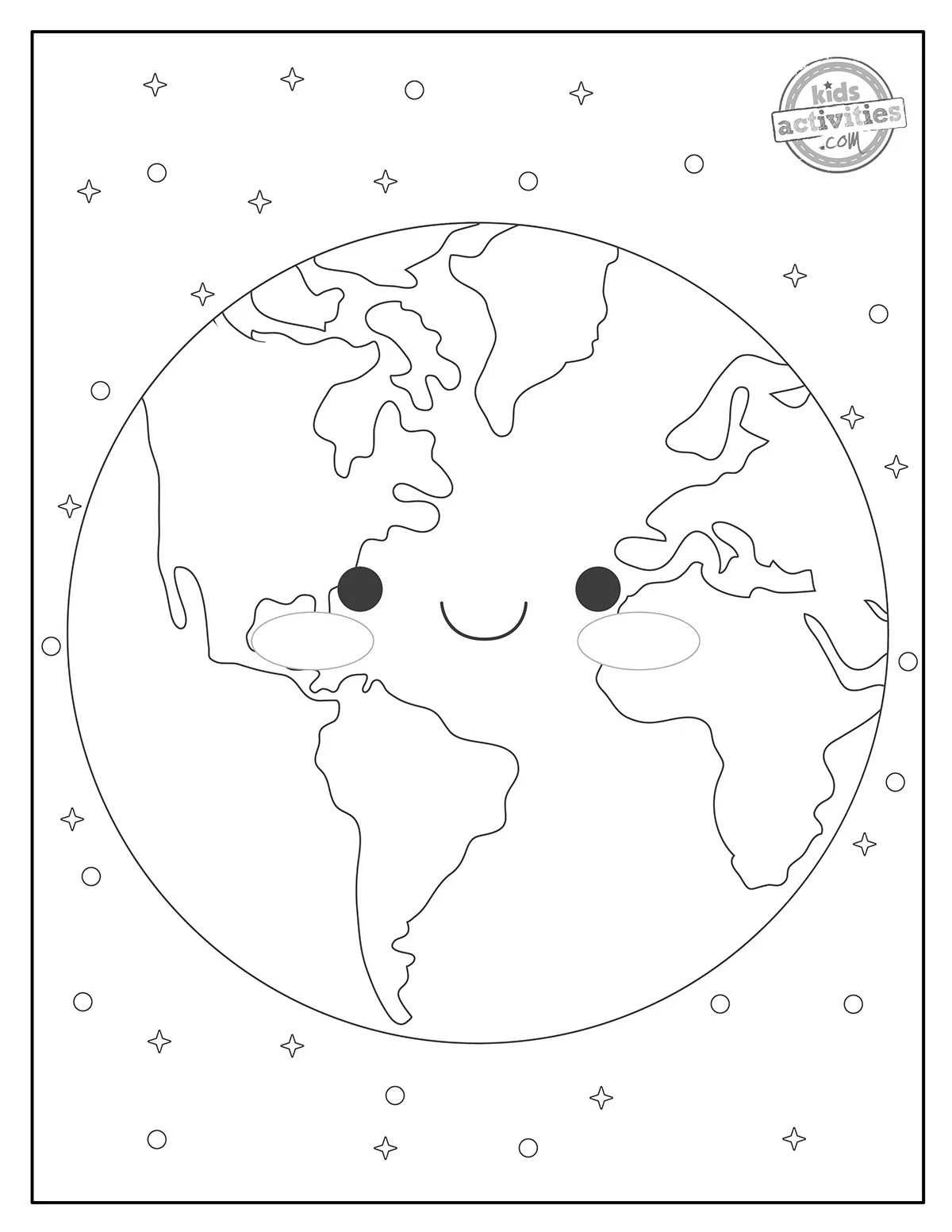 Earth Coloring Sheets Printable