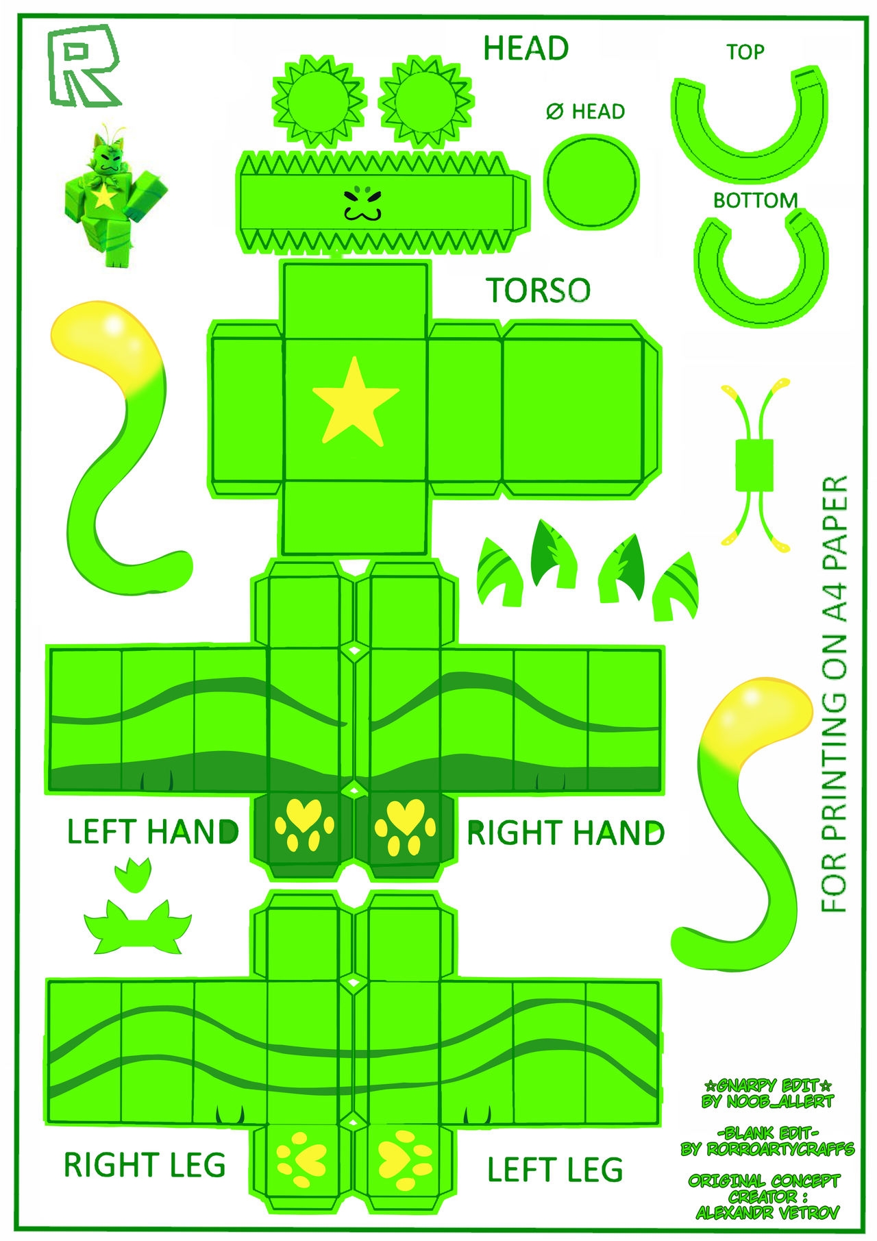 Roblox Paper Doll Printable