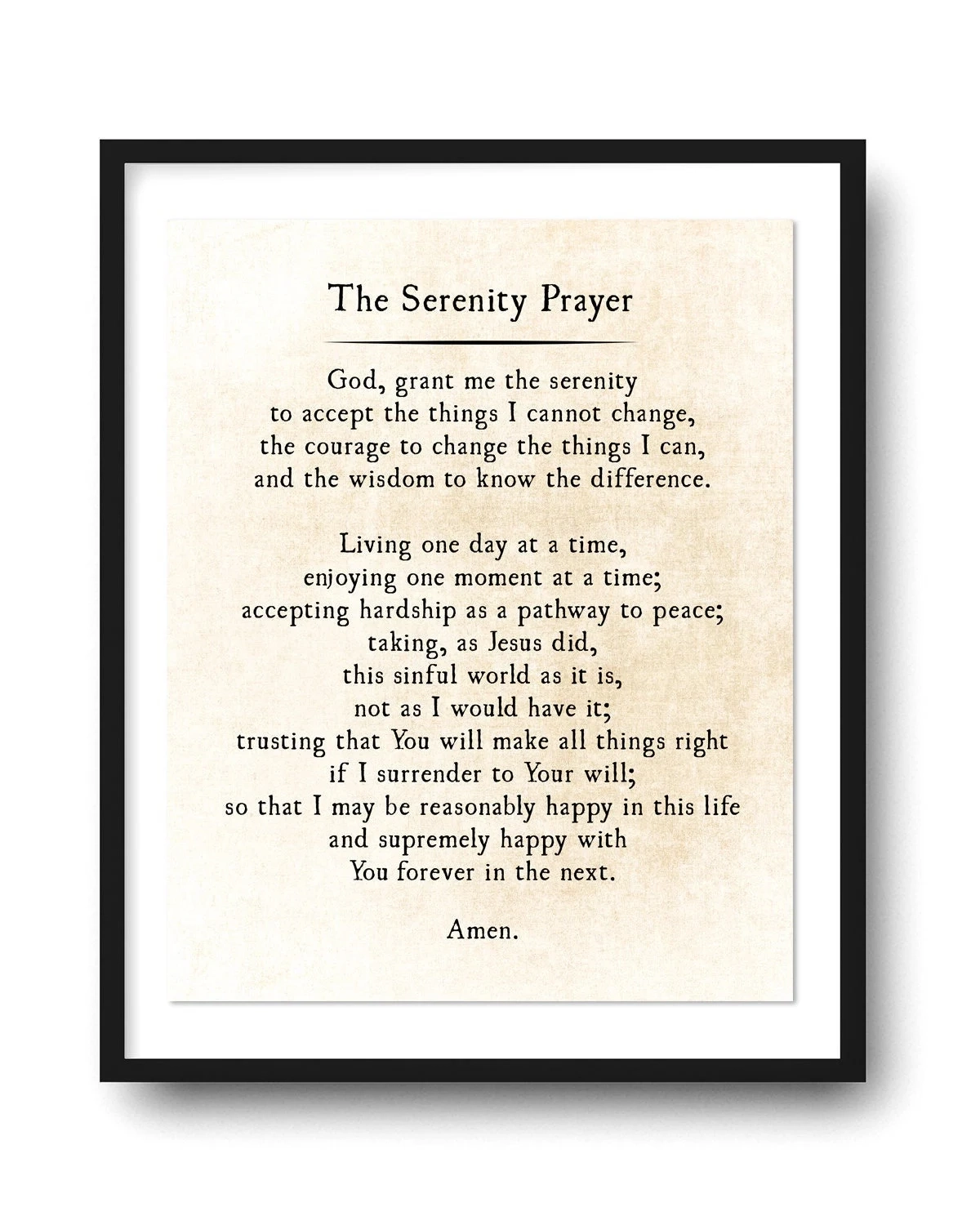 Full Serenity Prayer Printable