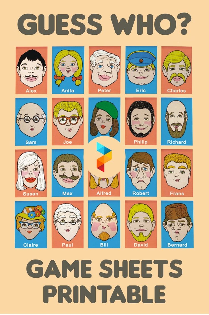 Guess Who Game Sheets 10 Free PDF Printables Printablee