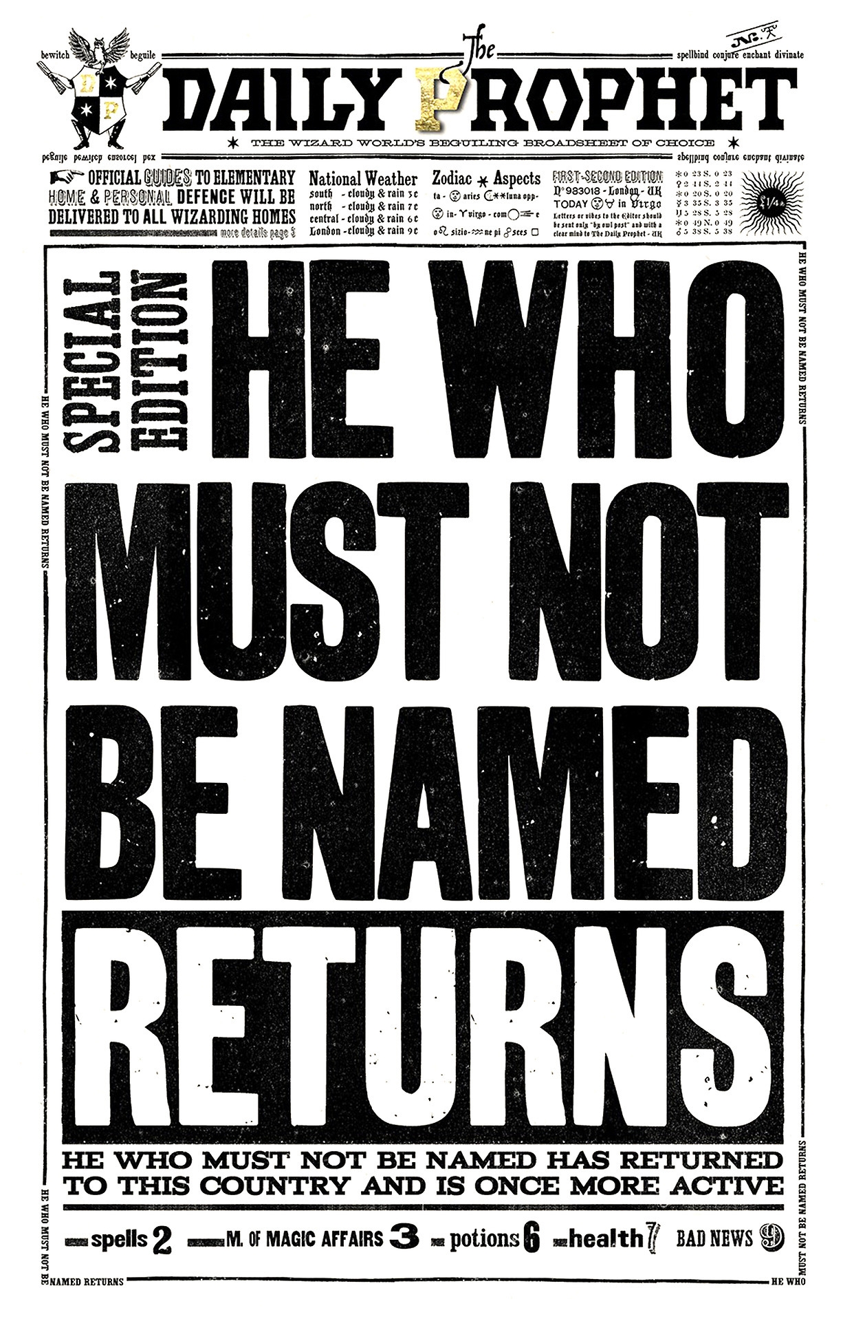 Harry Potter Newspaper Printables