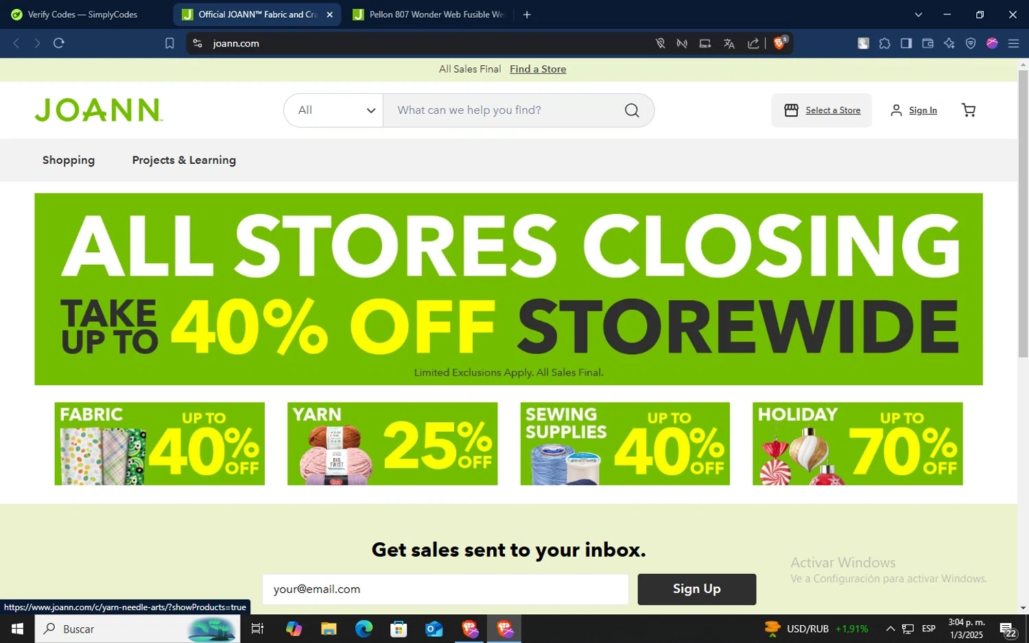 Joann Fabric Coupon Codes 1 Verified 40 Off Oct 2025