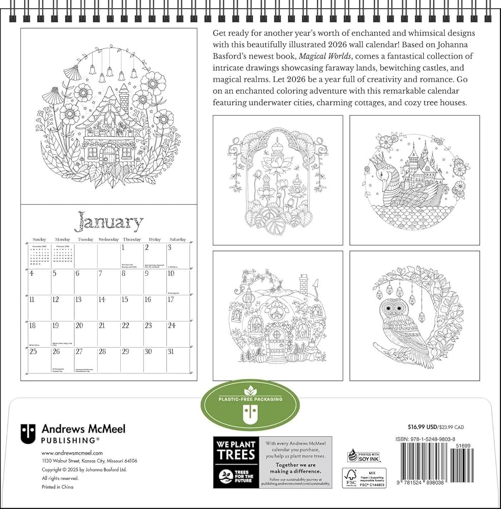 2026 Coloring Calendar Printable