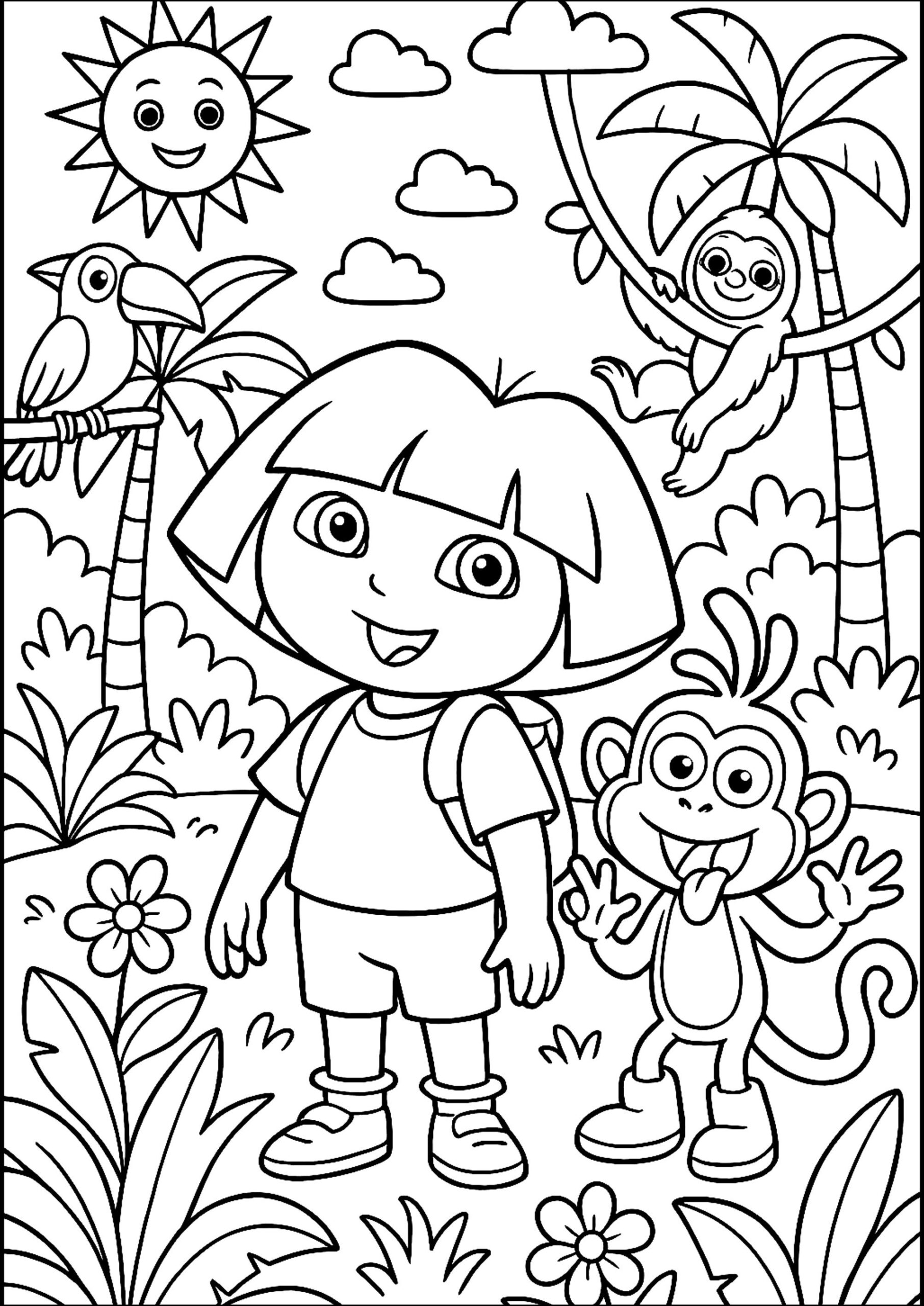 Dora Printables Coloring