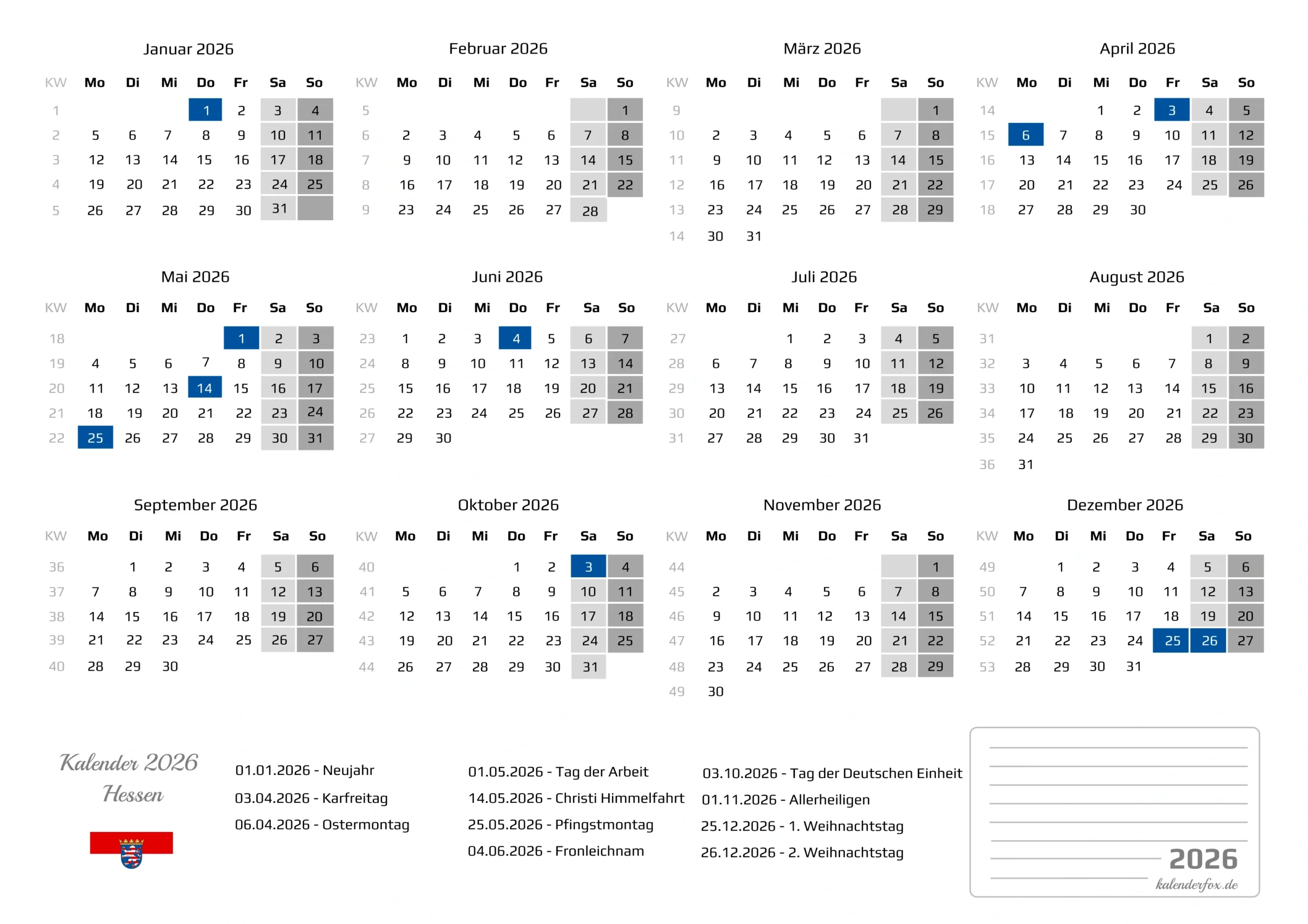 2026 Postal Payday And Holiday Calendar Printable
