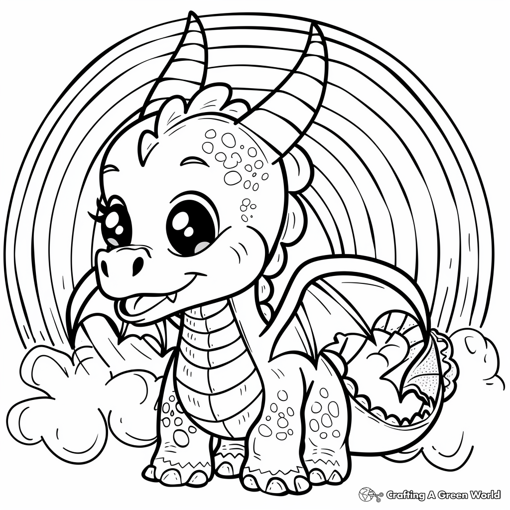 Kawaii Cute Dragon Coloring Pages Free amp Printable 