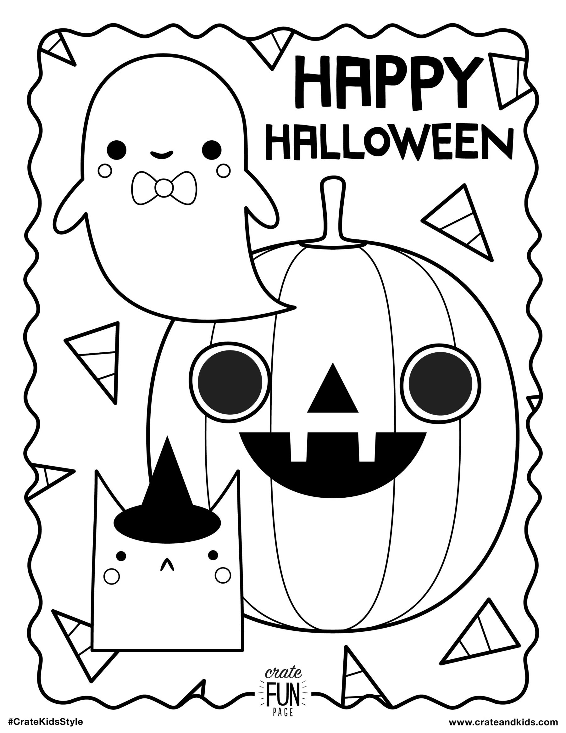 Kids Halloween Free Printable Coloring Page Crate amp Kids