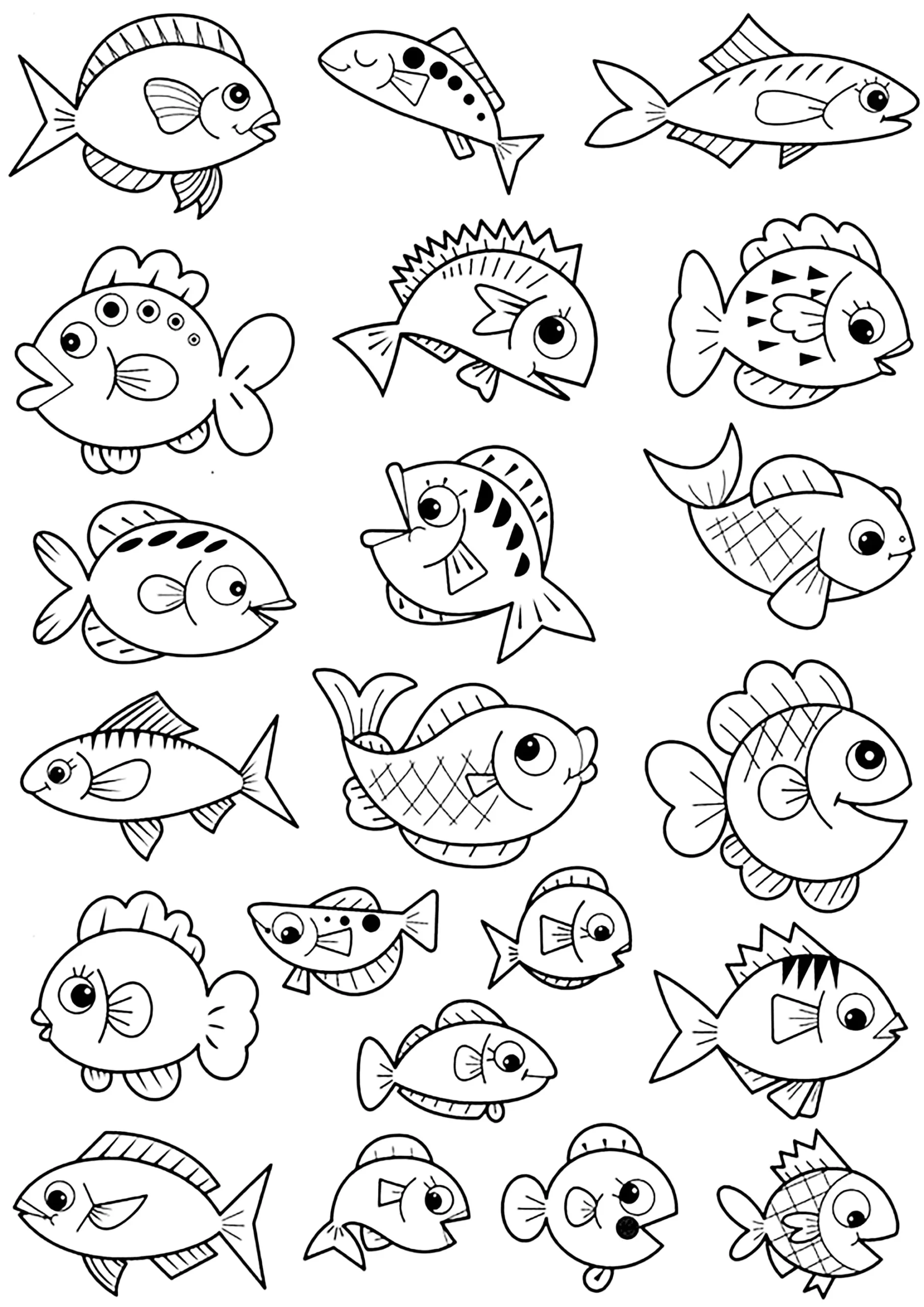 Printable Fish Coloring Pages