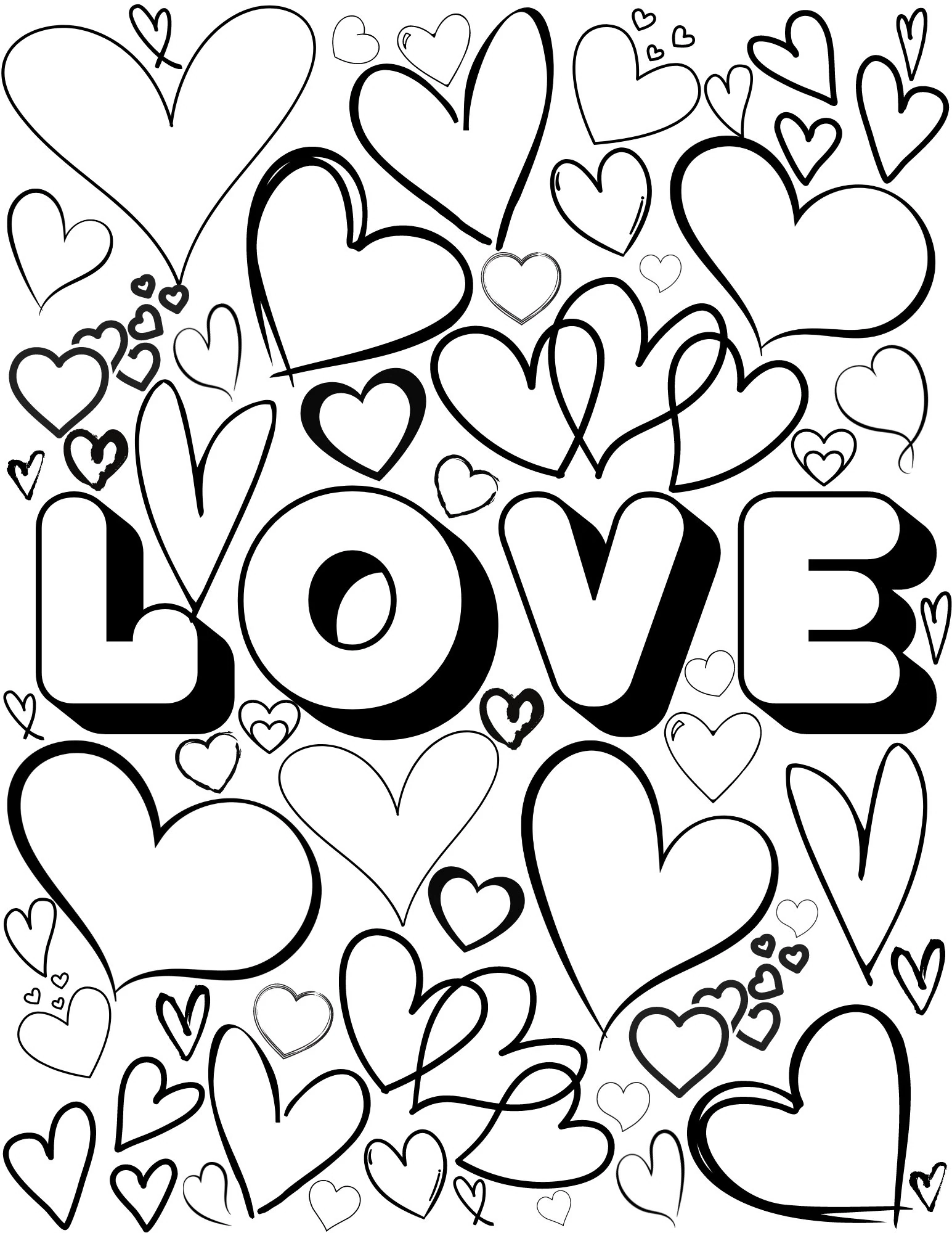 Love Coloring Pages Printable
