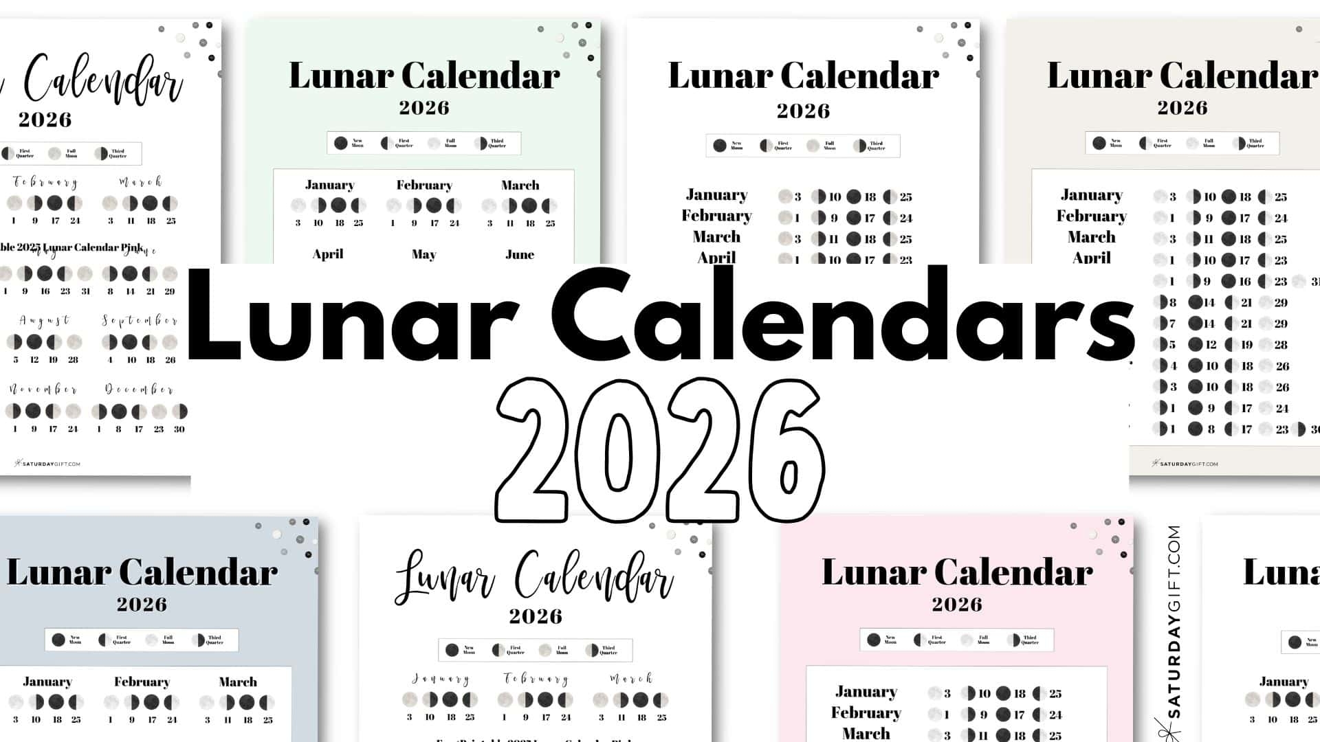 Moon Calendar 2026 Printable