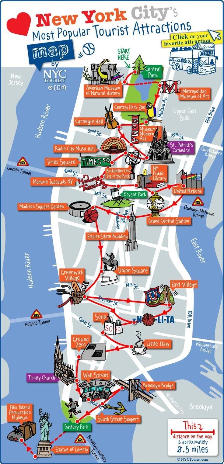 Map Of Nyc Attractions Printable
