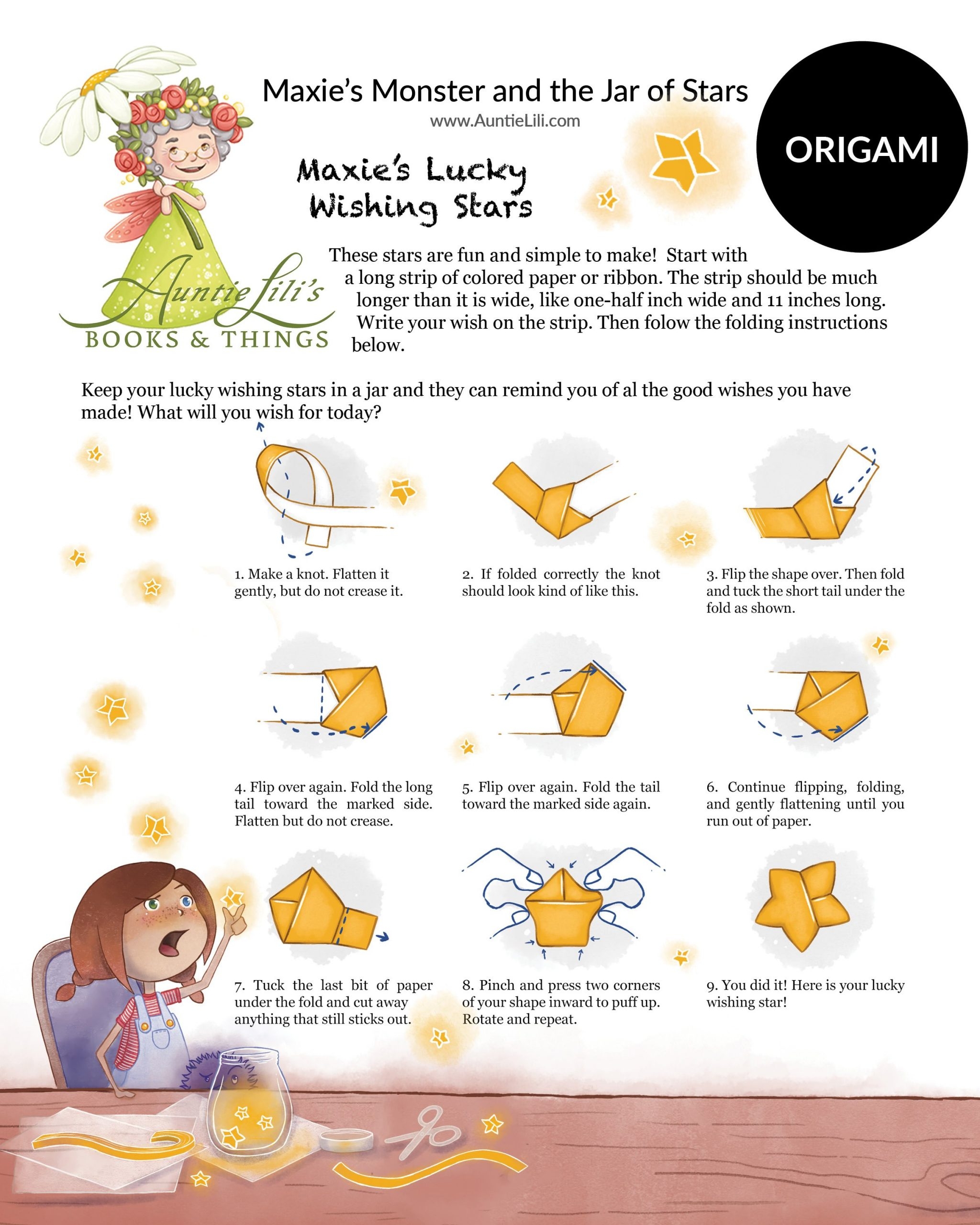MAXIE S Origami Activity DOWNLOAD Auntie Lili s Books amp Things