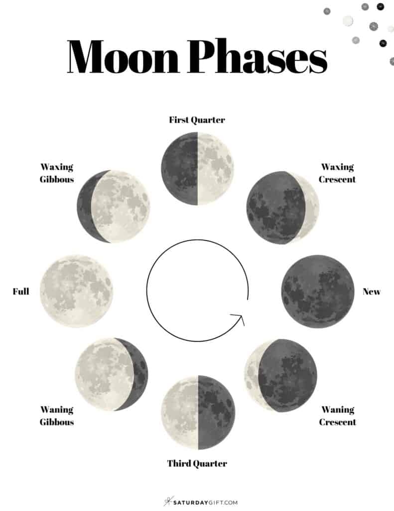 Moon Observation Journal Log The Phases Of The Moon Free 