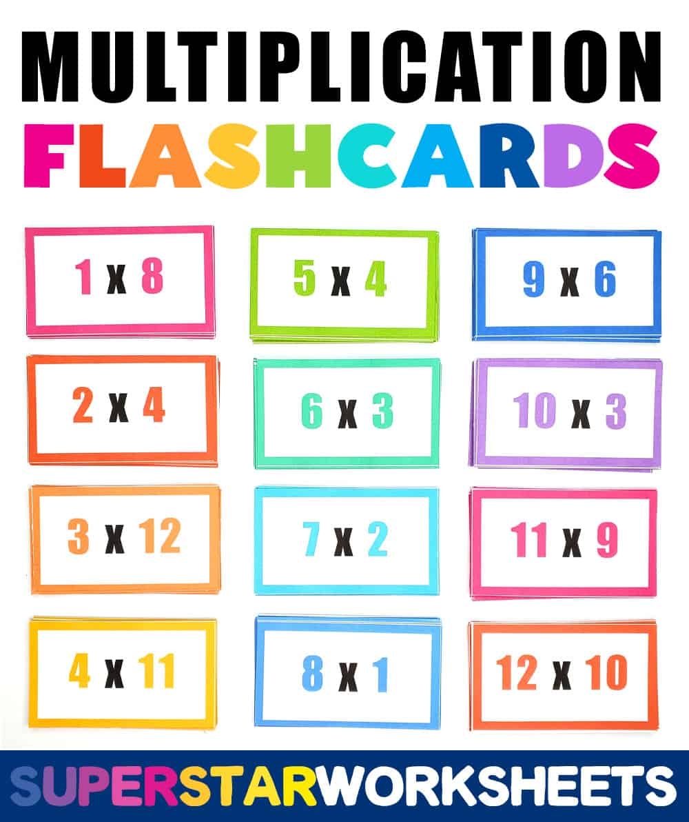 Multiplication Chart Printable Rainbow Multiplication Flashcards 