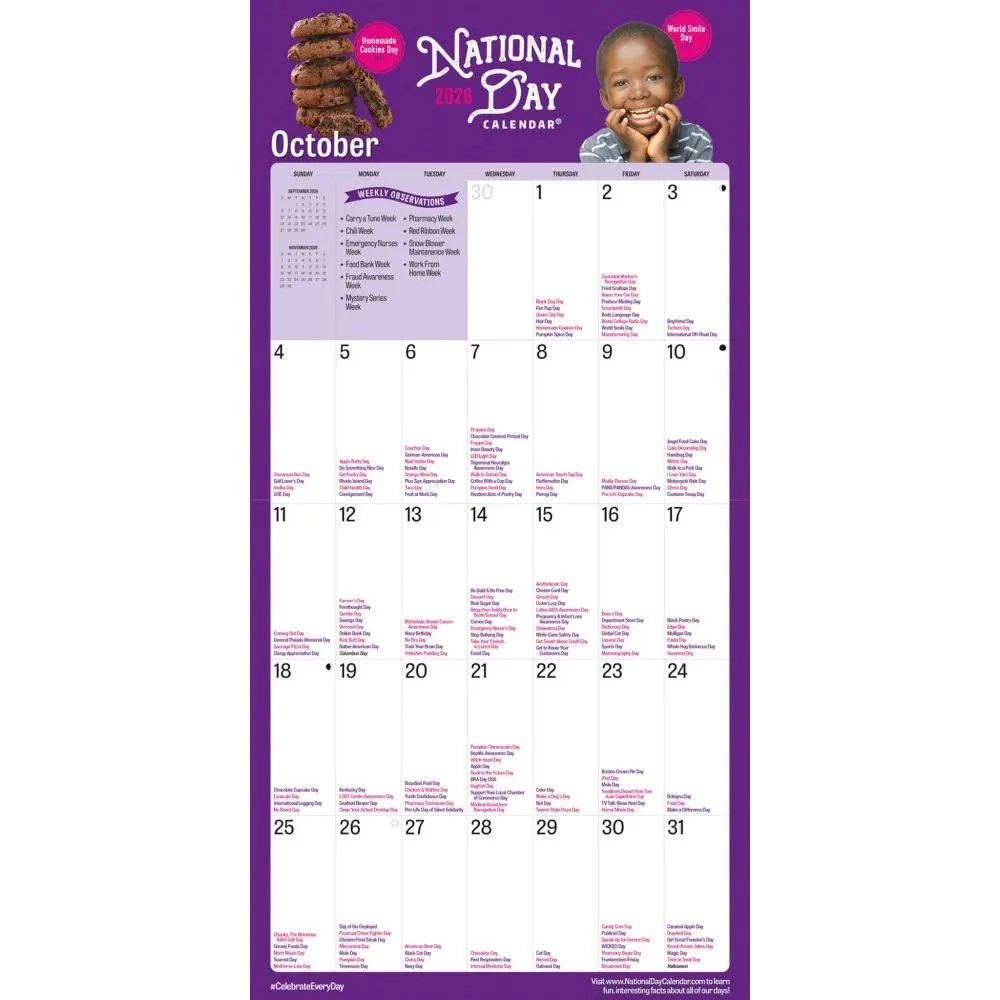 National Day 2026 Wall Calendar Calendars