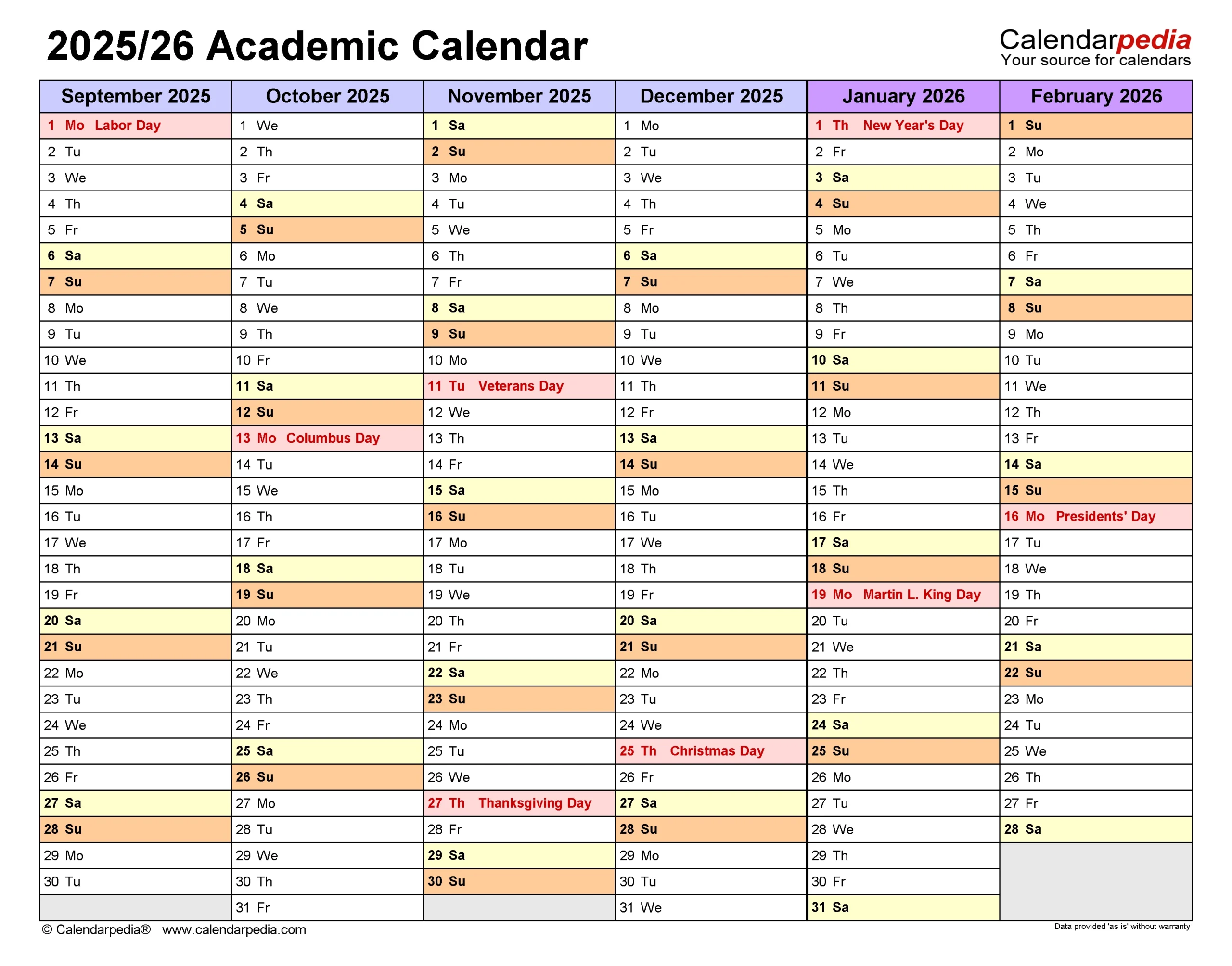 Nau Calendar 2025 2026 Printable