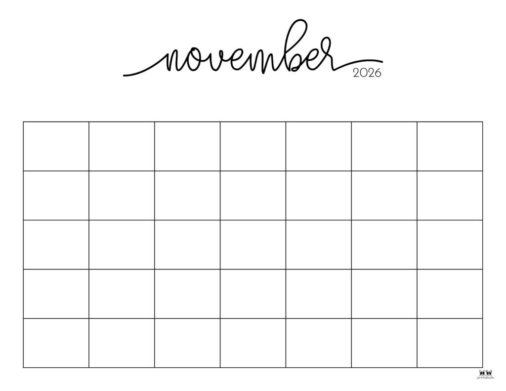 November 2026 Calendar Printable