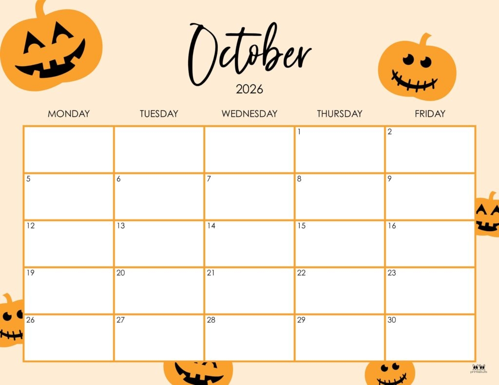 October 2026 Calendar Blank