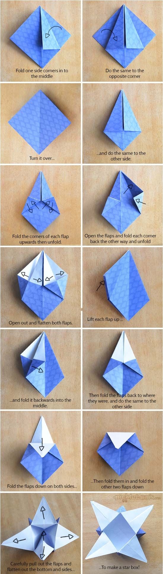 Origami Star Boxes With Printable Origami Paper